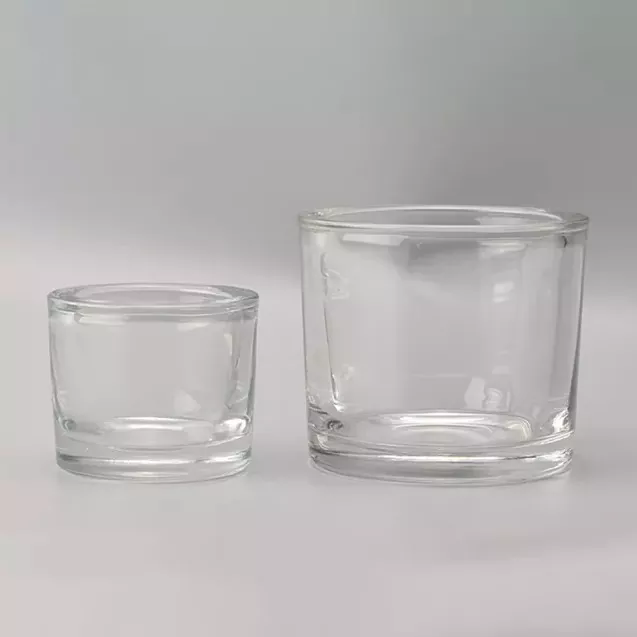 Clear Glass Candle Holder