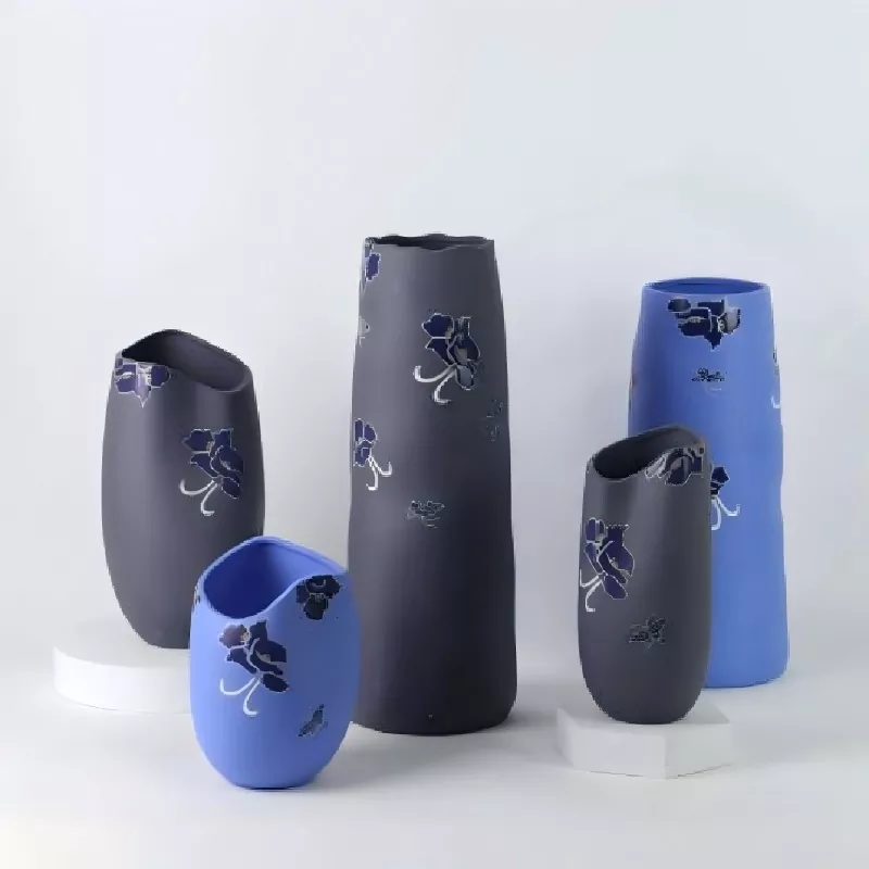 Classical Hand-Painted Ceramic Vases
