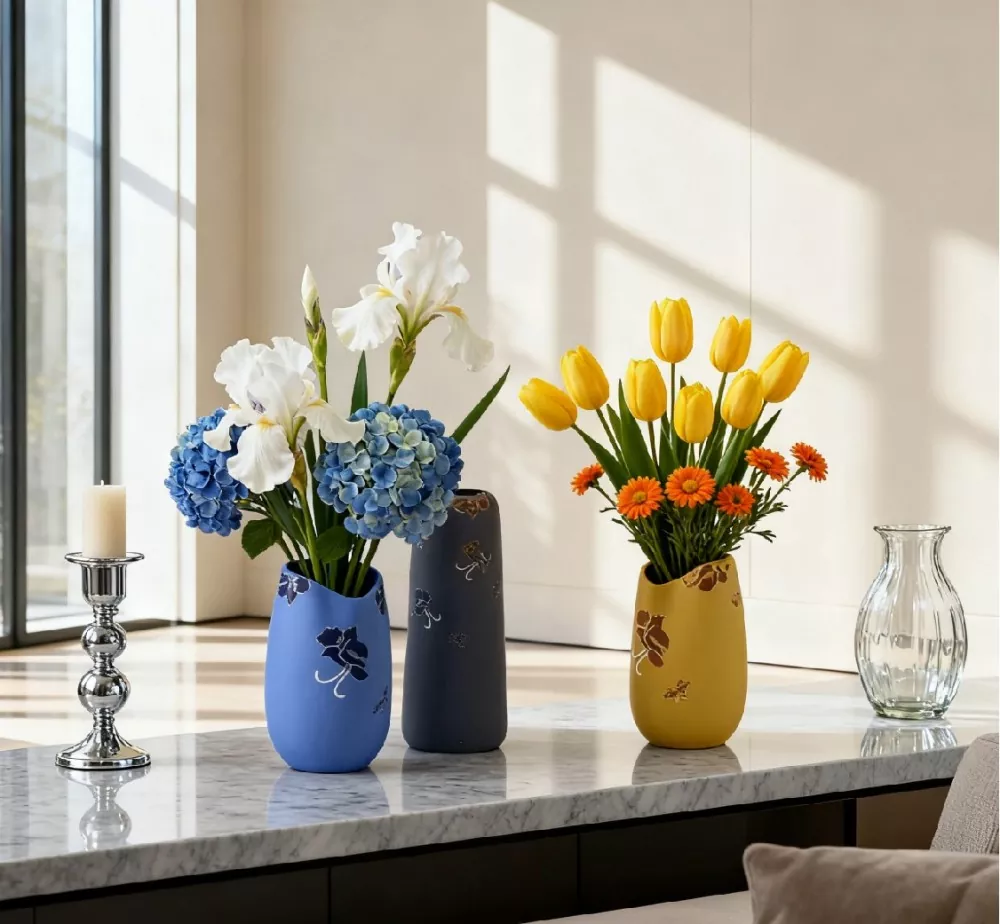 Classical Hand-Painted Ceramic Vases