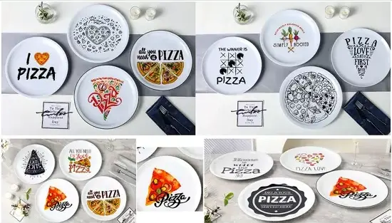 Súprava keramických tanierov na pizzu Súprava keramických tanierov na pizzu